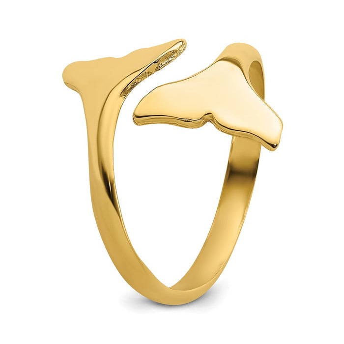 Shop Stylish 14K Gold Double Whale Tail Ring - Exclusive Design, Elegant Value-6