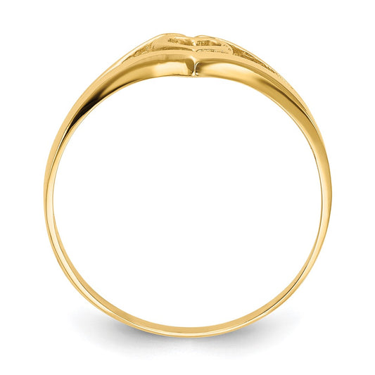 Buy Stylish 14K Gold Polished Heart-Shaped Ring - Exclusive Design, Affordable Price