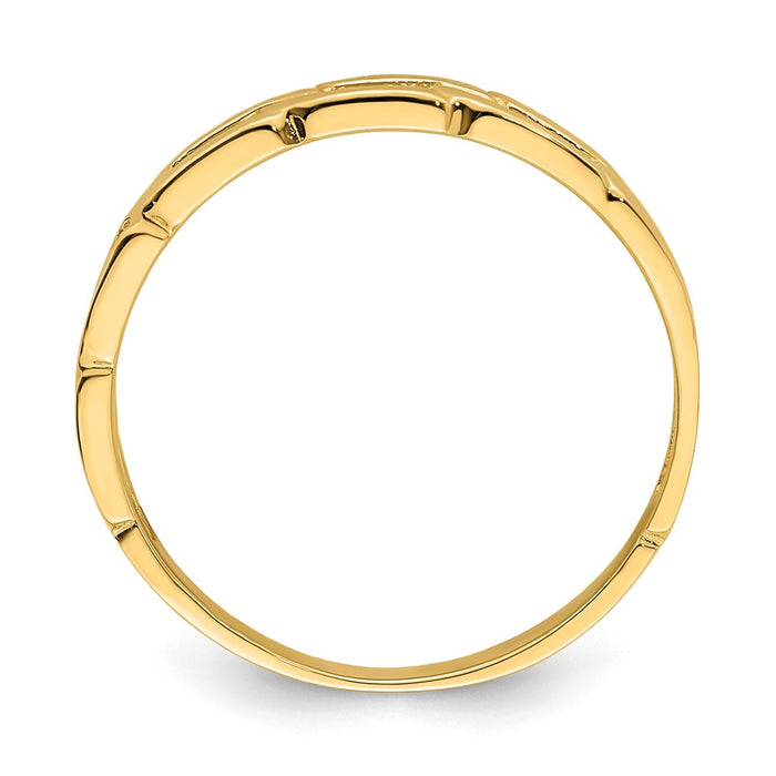 High-Quality 14K Gold Five-Link Chain Band Ring | Stylish & Affordable!-2