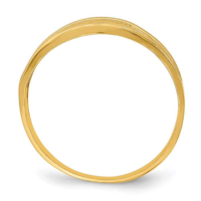 Shop 14K Diamond-Cut Quilted Design Ring - Stylish & Affordable Luxury Jewelry-2