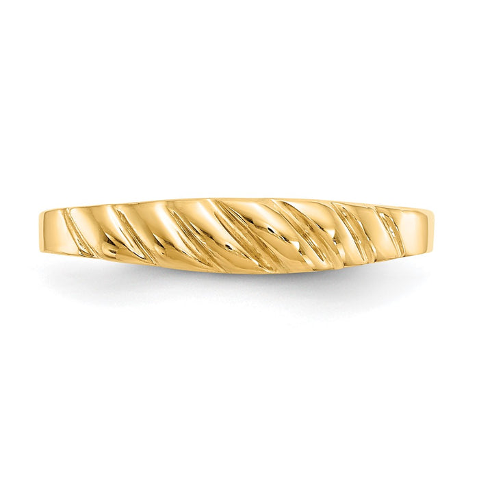 High-Quality 14K Gold Polished Valley Dome Band - Stylish & Affordable Luxury-4