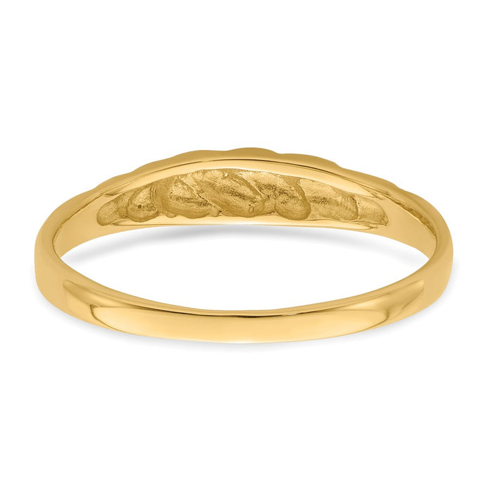 High-Quality 14K Gold Polished Valley Dome Band - Stylish & Affordable Luxury-5