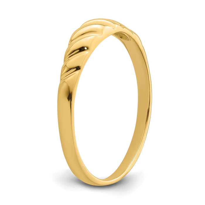 High-Quality 14K Gold Polished Valley Dome Band - Stylish & Affordable Luxury-6