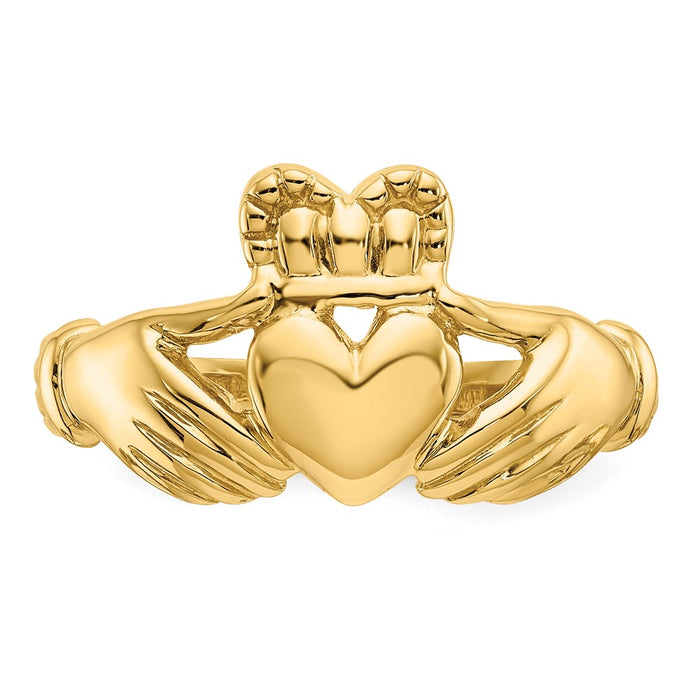 Exclusive 14K Gold Men's Claddagh Ring - Stylish Design, Affordable Price-4