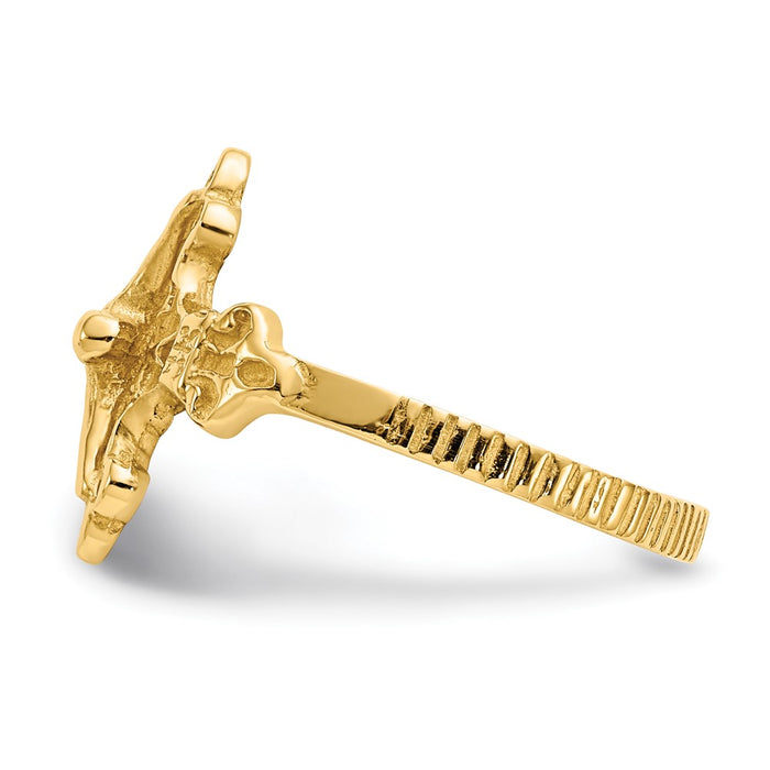 Shop 14K Gold Crucifix Ring - Stylish Design, Lightweight, Affordable Luxury-3