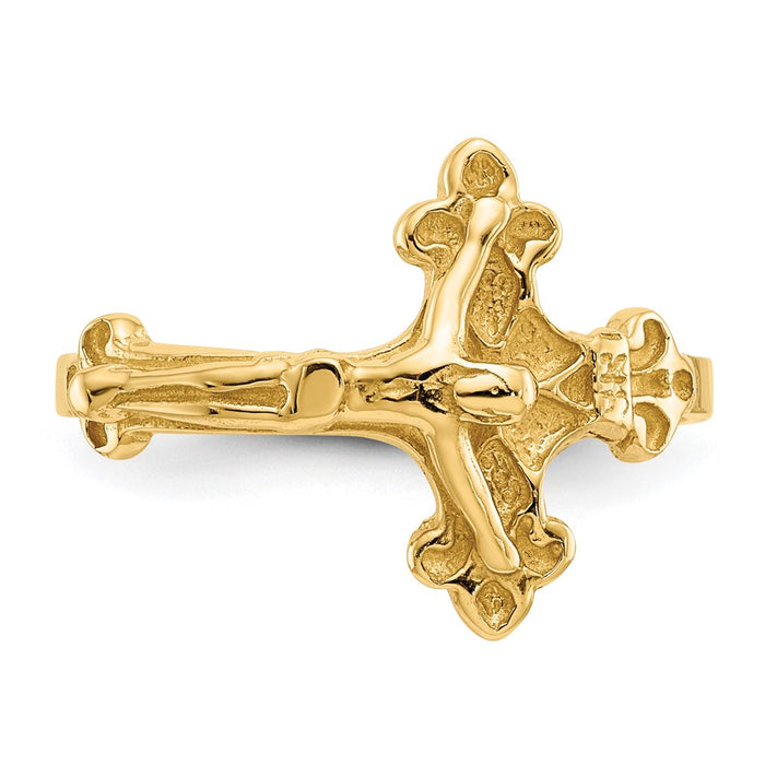 Shop 14K Gold Crucifix Ring - Stylish Design, Lightweight, Affordable Luxury-4