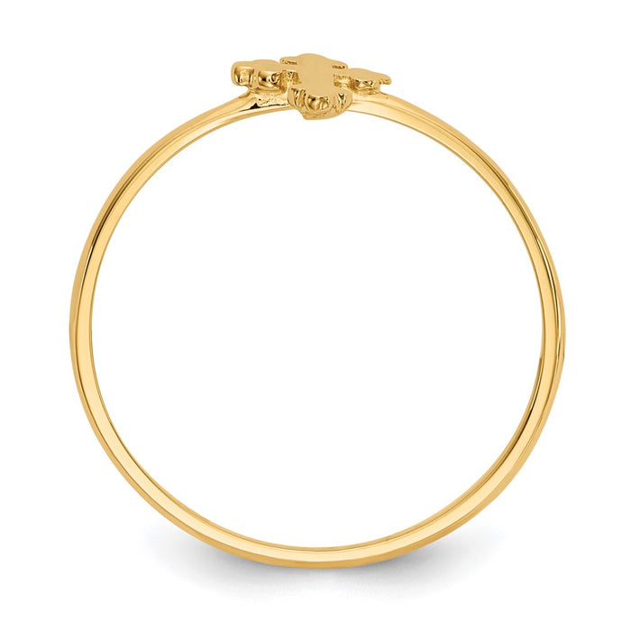 Shop Stylish 14K Gold Polished Cross Ring - High-Quality Luxury Jewelry-2