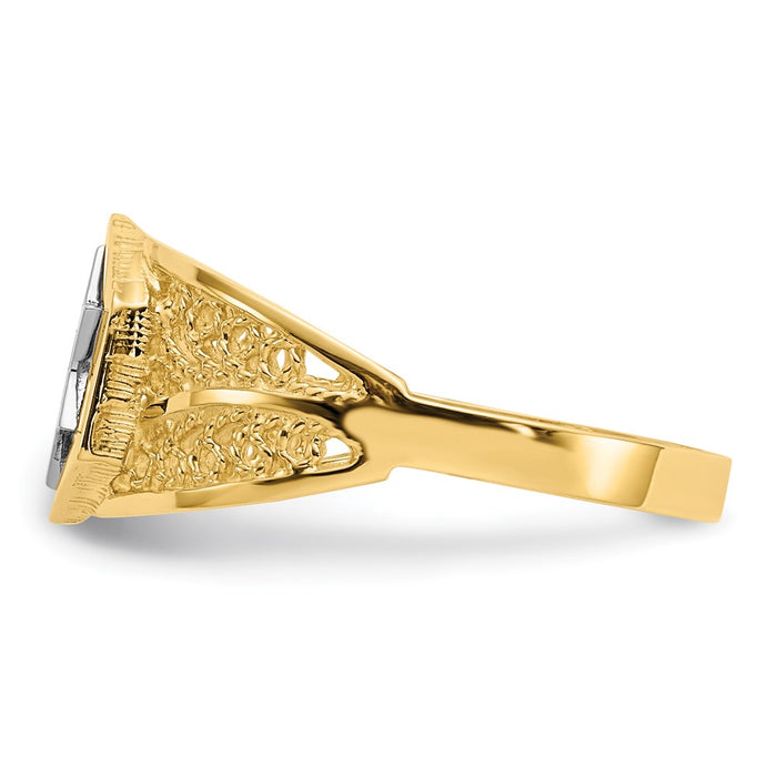 Shop Stylish 14K Two-Tone Polished Star of David Ring - Unisex Design-3