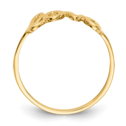 Shop Stylish 14K Gold Polished Heart Ring - Affordable Luxury for You