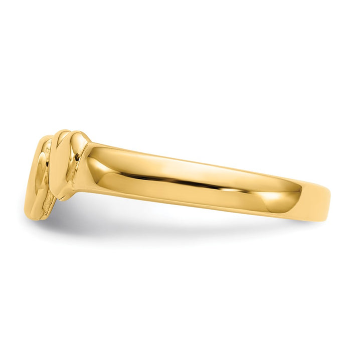 Shop Exclusive 14K Gold Polished Interlocking Hearts Ring - Stylish Value!-3