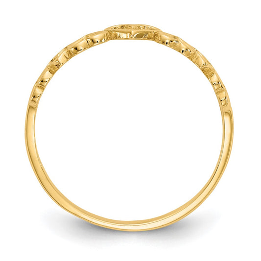 High-Quality 14K Gold Heart-Shaped Ring - Stylish & Affordable Luxury Jewelry