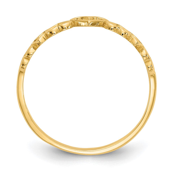 High-Quality 14K Gold Heart-Shaped Ring - Stylish & Affordable Luxury Jewelry-2