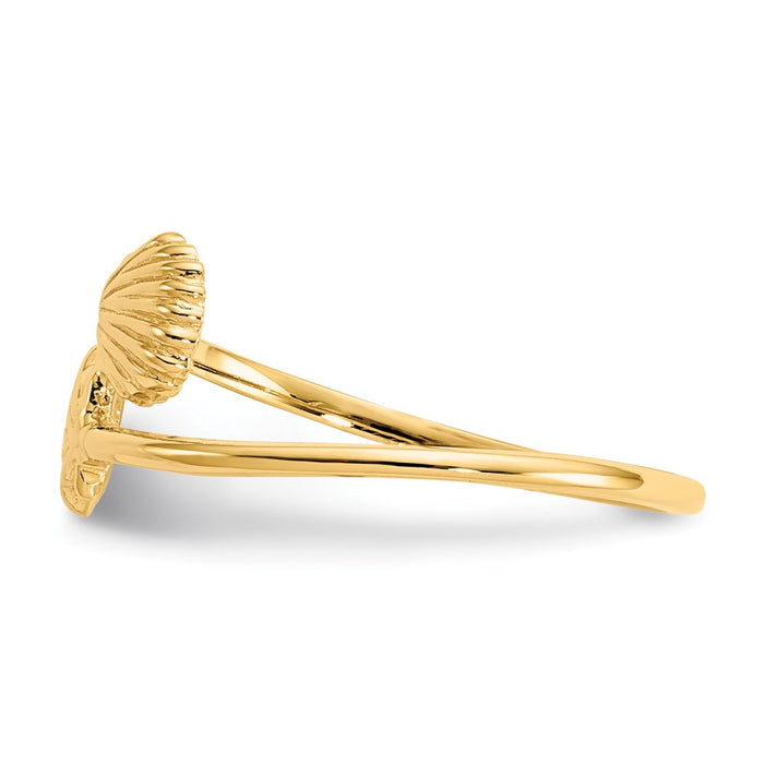 Shop Stylish 14K Gold Polished Shell Ring - Luxury Design, Affordable Price-3