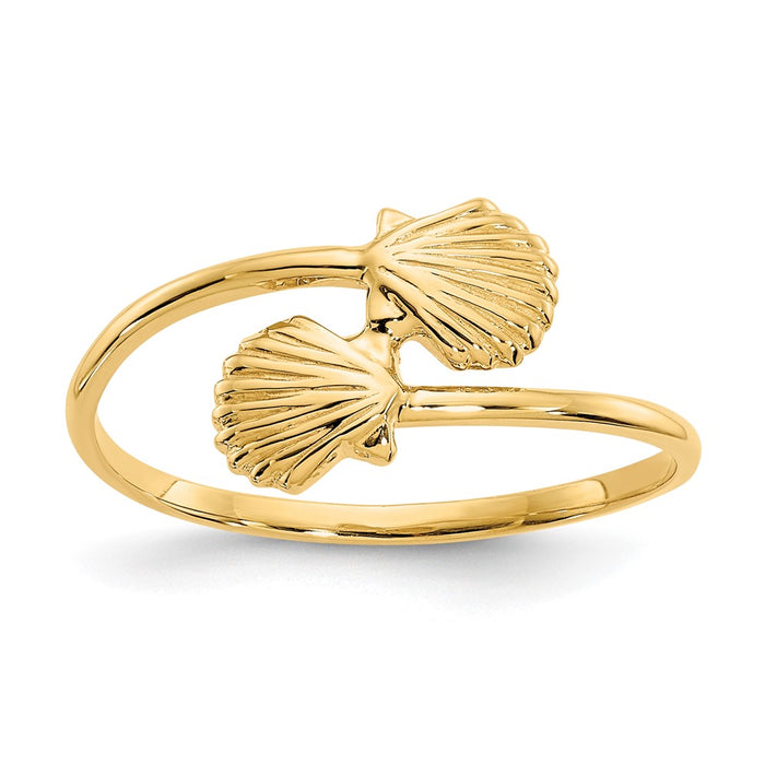 Shop Stylish 14K Gold Polished Shell Ring - Luxury Design, Affordable Price-1