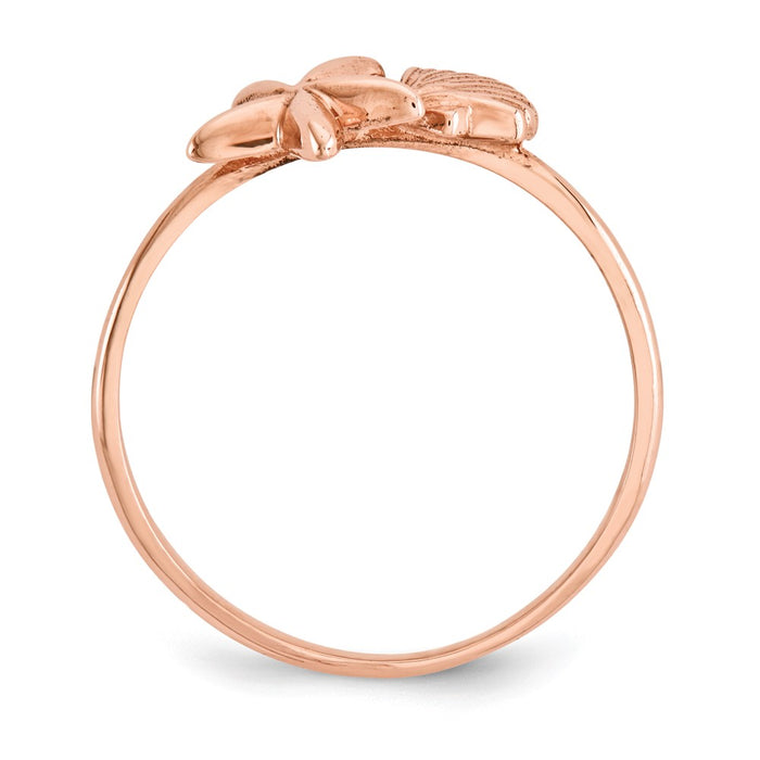 Exclusive 14K Rose Gold Shell & Starfish Ring - Stylish Design, Affordable Luxury-2