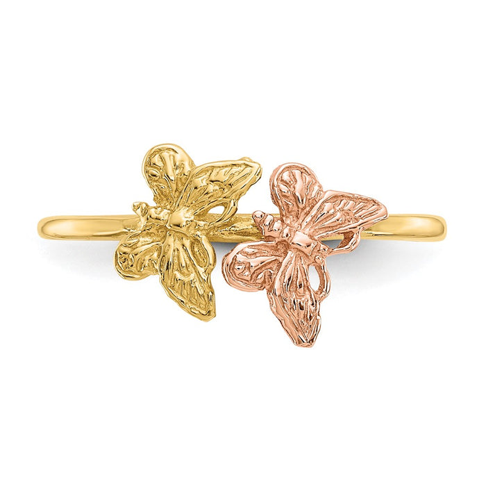 Shop Stylish 14K Two-Tone Polished Butterfly Ring - Exclusive Design & Value-4