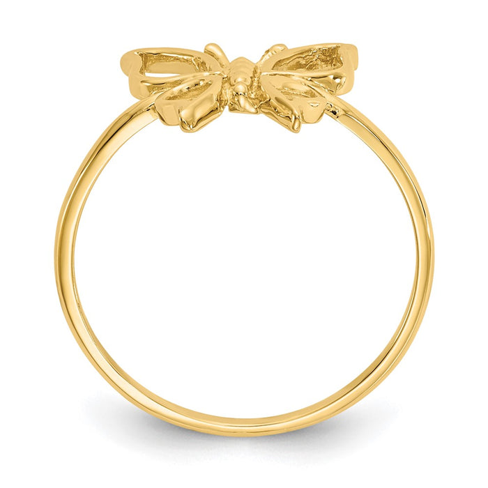 Shop Stylish 14K Gold Polished Butterfly Ring - Affordable Luxury Jewelry-2