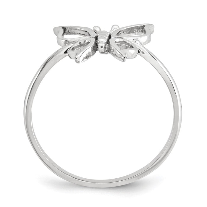 Exclusive 14K White Gold Polished Butterfly Ring - Stylish and Affordable-2