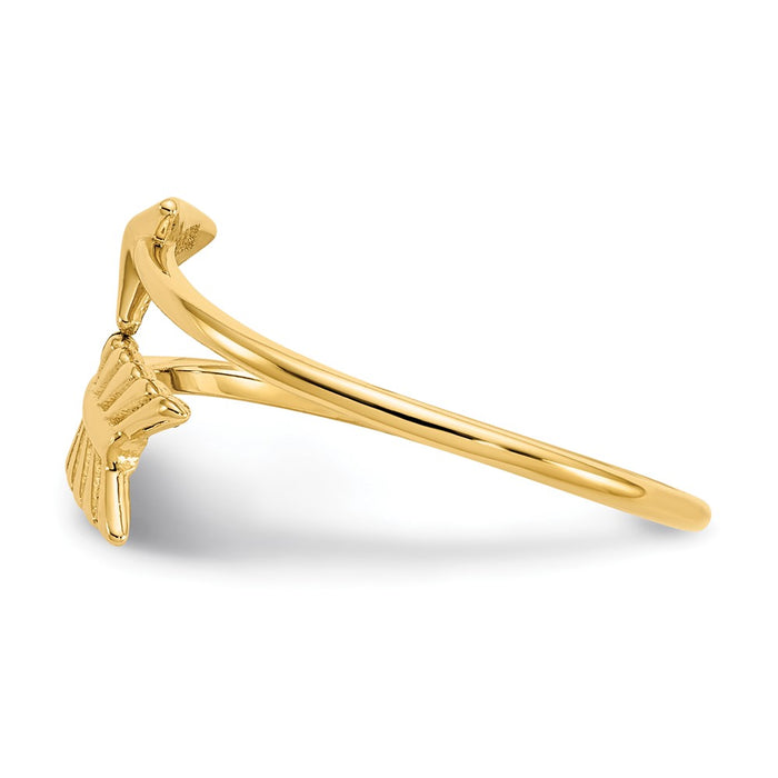 Shop Stylish 14K Gold Polished Arrow Ring - Affordable Luxury Jewelry-3