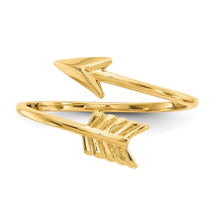 Shop Stylish 14K Gold Polished Arrow Ring - Affordable Luxury Jewelry-4