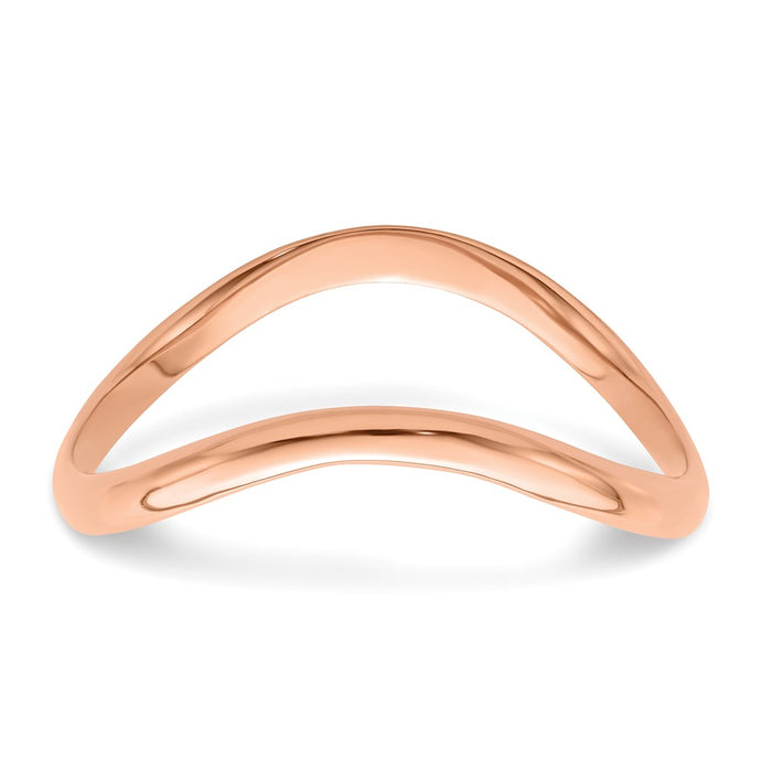 Shop Stylish 14K Rose Gold Wave Design Thumb Ring - Affordable Luxury Accessory-5