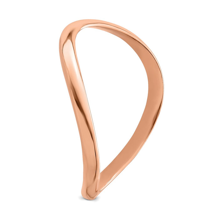 Shop Stylish 14K Rose Gold Wave Design Thumb Ring - Affordable Luxury Accessory-6
