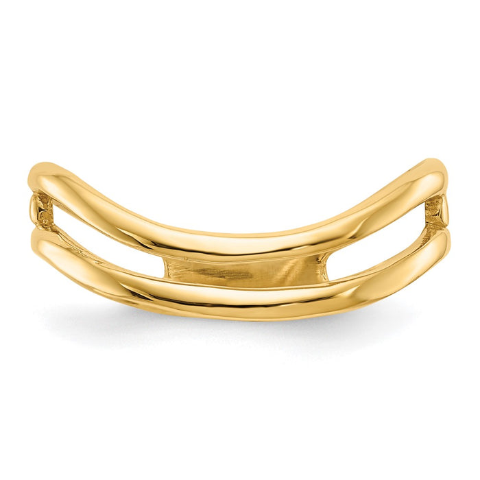 Order Stylish 14K Gold Polished Double Wave Design Thumb Ring - Affordable Luxury-4