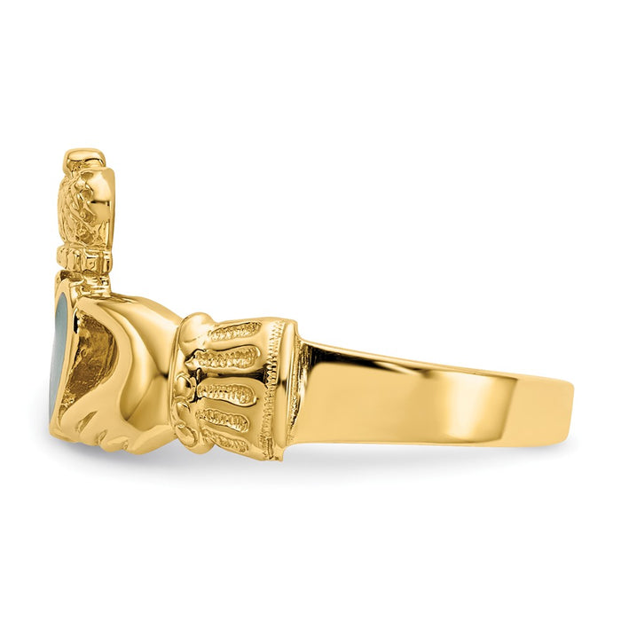 Buy Stylish 14K Gold Enamel Claddagh Ring - Luxury Design, Affordable Price-3