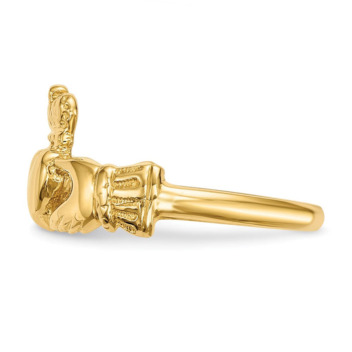 Buy Stylish 14K Gold Polished Claddagh Ring - Affordable Luxury Jewelry-3