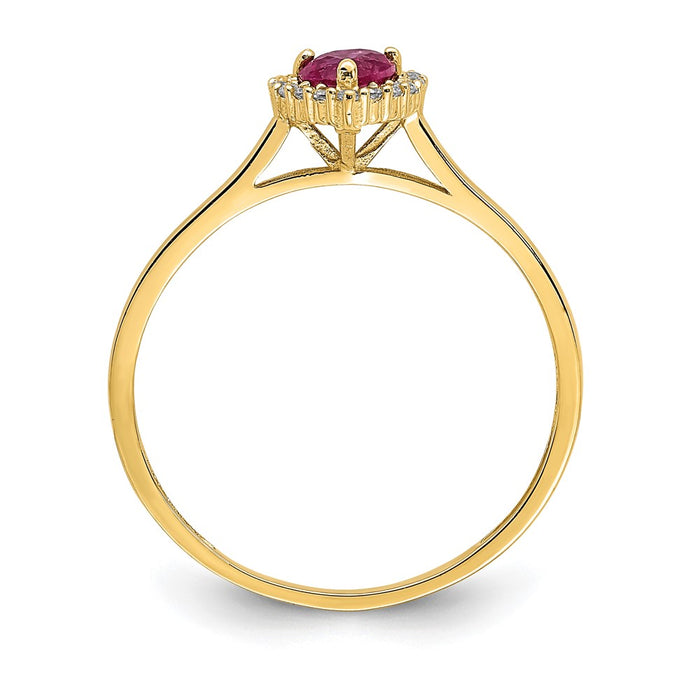 High-Quality 14K Gold Heart-Shaped Ring with Pink CZ - Stylish Gemstone Jewelry-2