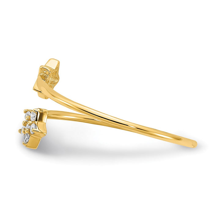 Buy Exclusive 14K Yellow Gold Star Ring with Cubic Zirconia - Stylish Value!-3