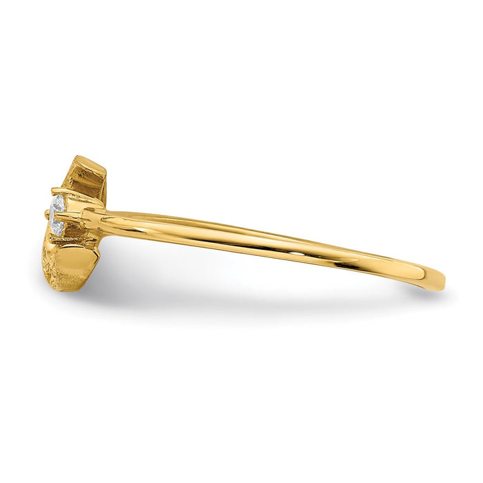 Buy Stylish 14K Gold Moon Ring with Cubic Zirconia - Affordable Luxury-3