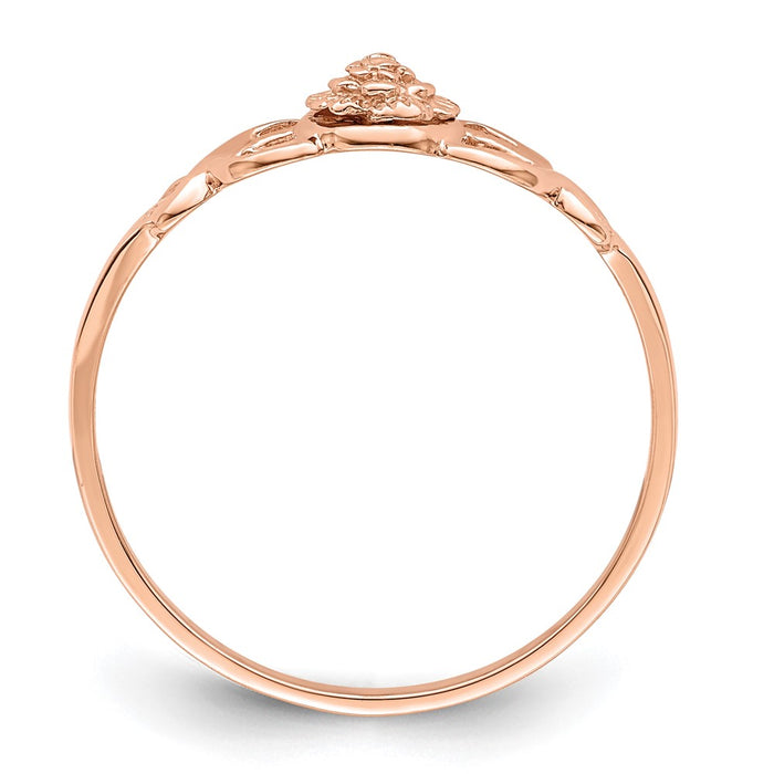 High-Quality 14K Rose Gold Floral Ring - Stylish Design, Affordable Luxury-2