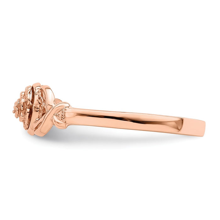 High-Quality 14K Rose Gold Floral Ring - Stylish Design, Affordable Luxury-3