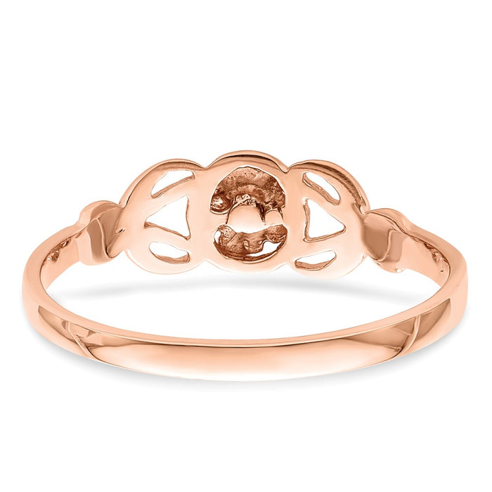 High-Quality 14K Rose Gold Floral Ring - Stylish Design, Affordable Luxury-5