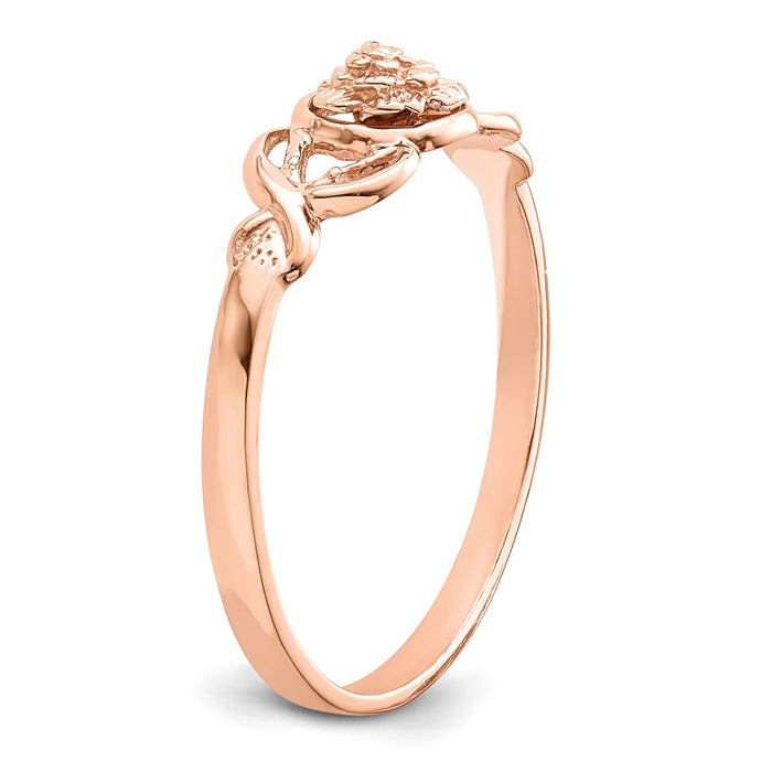 High-Quality 14K Rose Gold Floral Ring - Stylish Design, Affordable Luxury-6