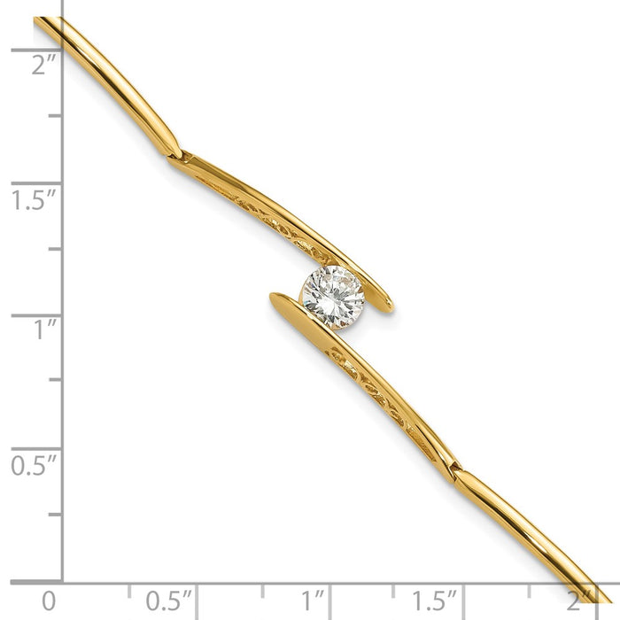 Exclusive Kelly Waters Gold-Plated Cubic Zirconia Bracelet - Stylish & Affordable-1