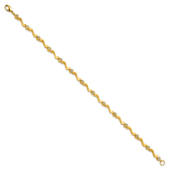 Exclusive Kelly Waters Gold-Plated CZ Bracelet | Stylish S-Link Design, Affordable Price-2