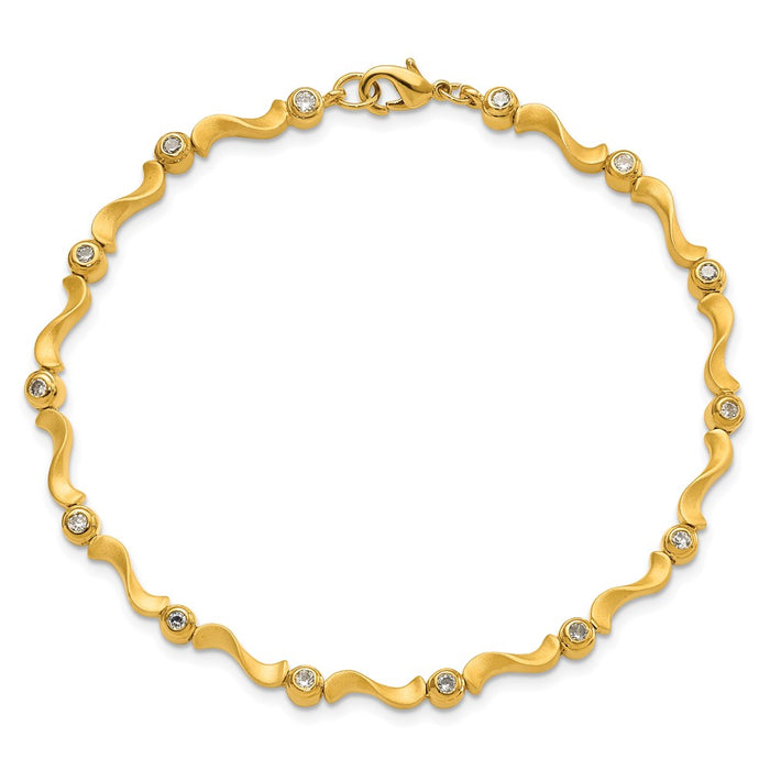 Exclusive Kelly Waters Gold-Plated CZ Bracelet | Stylish S-Link Design, Affordable Price-3