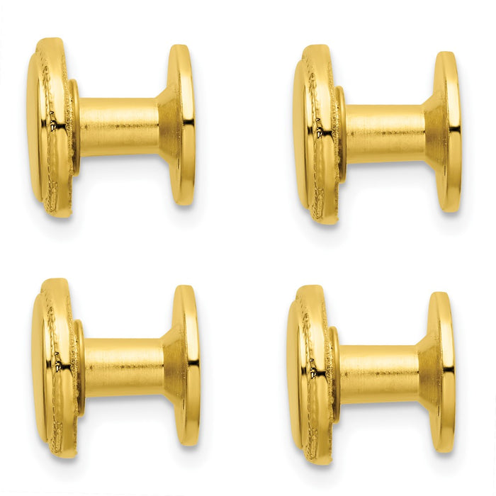 Buy Exclusive Kelly Waters Gold-Plated Tuxedo Studs Set - Stylish 4-Piece Set-2