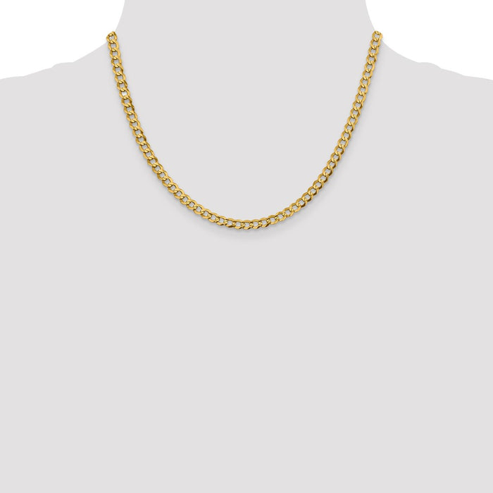 Shop Stylish 14K Gold 18-Inch Lightweight Flat Cuban Chain - 4.7mm Design-4