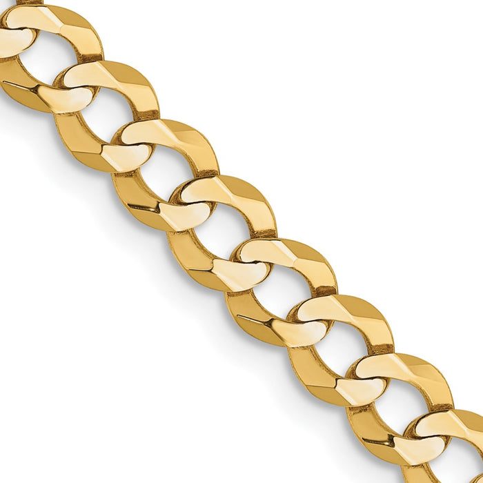 High-quality 14K Gold Lightweight Flat Cuban Chain - 16-Inch, 4.7mm Style!-1