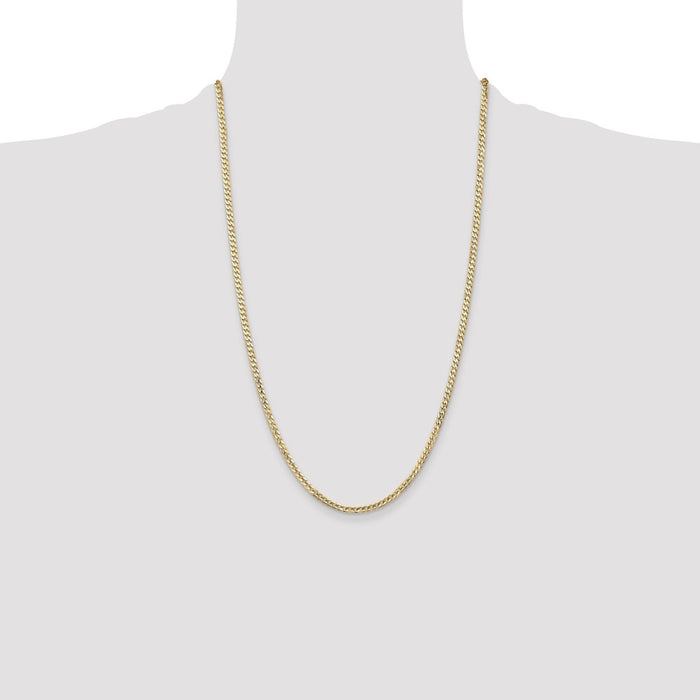 Shop Stylish 14K Gold 26-Inch Open Concave Curb Chain - Affordable Luxury!-4