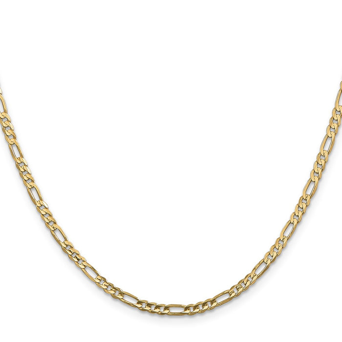 Exclusive 14K Gold 16-Inch 3mm Figaro Chain - Stylish Lobster Clasp, Affordable Price!-2