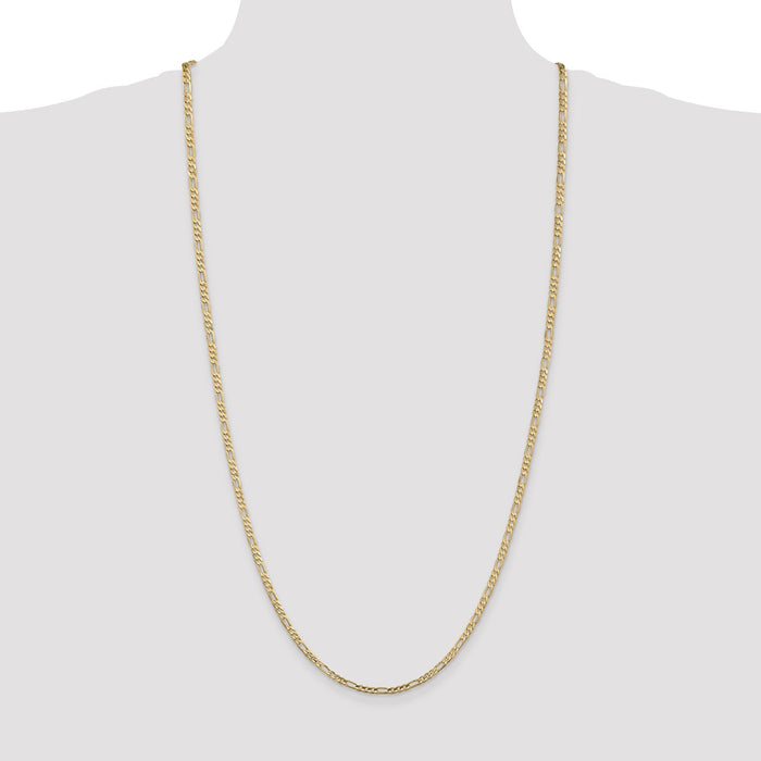 Buy Exclusive 14K Gold 30-Inch Figaro Chain - Stylish 3mm Design & Lobster Clasp-4
