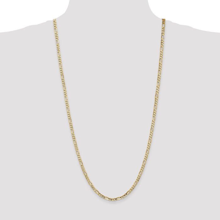 Shop 14K Gold 30-Inch 4mm Concave Open Figaro Chain - Stylish & Affordable-4