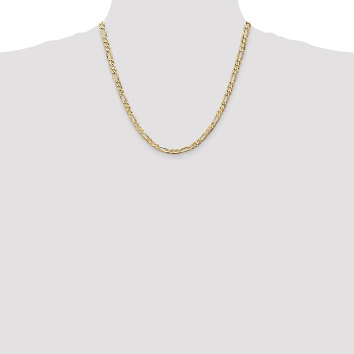 Shop 14K Gold 20-Inch 4.5mm Figaro Chain - Stylish & Affordable Luxury Jewelry-4