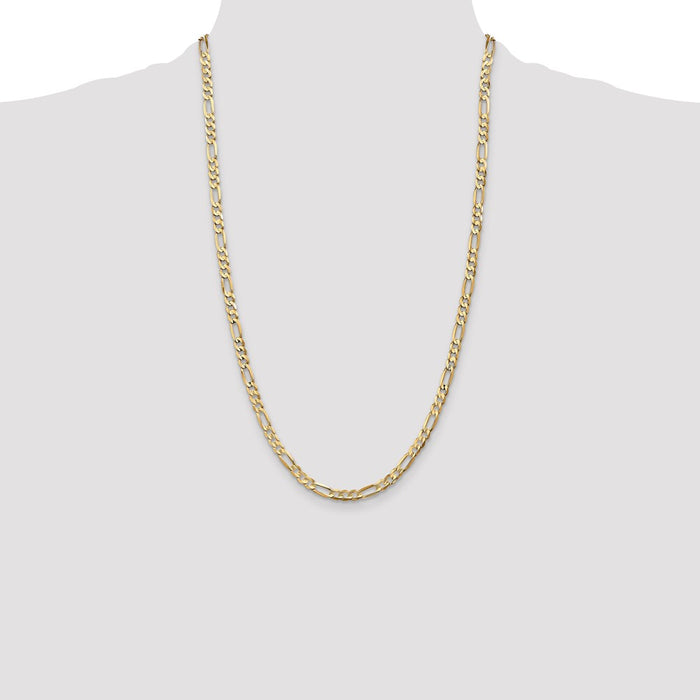Shop Exclusive 14K Gold 26-Inch 4.5mm Figaro Chain - Stylish & Affordable!-4