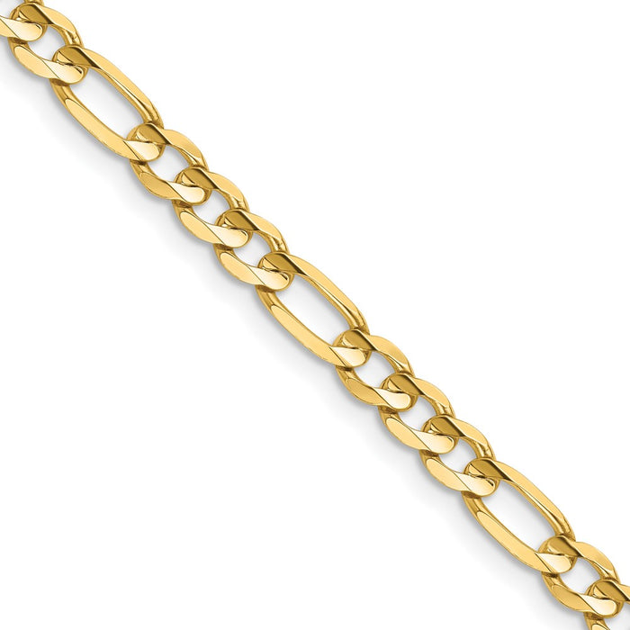 Buy Stylish 14K Gold 18-Inch 4.5mm Concave Open Figaro Chain - Luxury Gift!-1