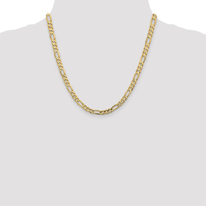 Shop Affordable 14K Gold 20-Inch 5.5mm Figaro Chain with Lobster Clasp-4